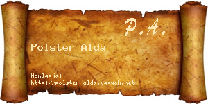 Polster Alda névjegykártya